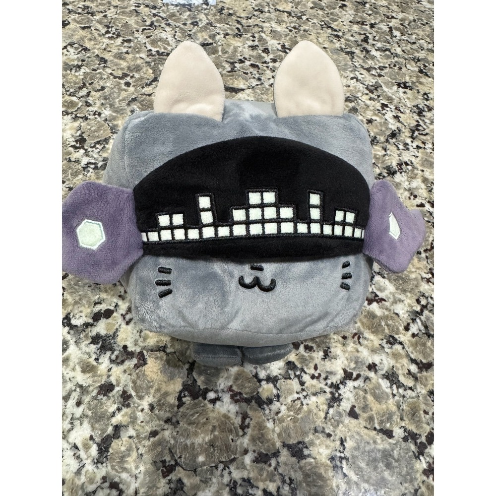 Pet Simulator X Cyber Cat Plush PhatMojo BIG Games Roblox Grey Square Toy 2022